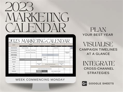 2023 Marketing Calendar Campaign Planning Tool Weekly Multi - Etsy ...