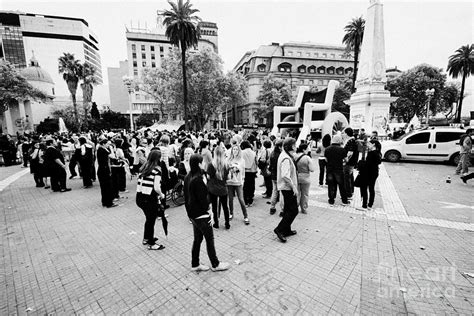 public protest and demonstration plaza de mayo main square downtown ...