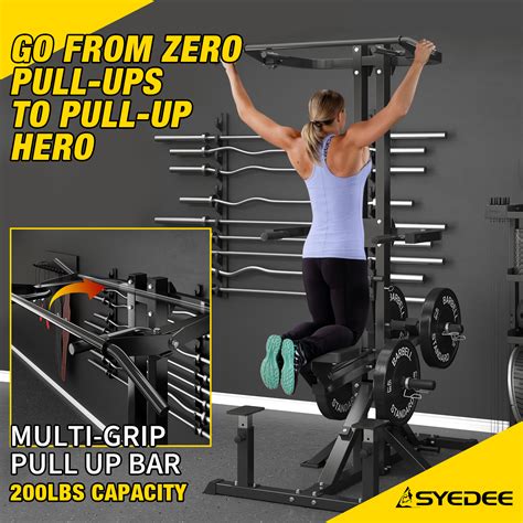 Syedee Assisted Pull up/ Dip machine, Plate-Loaded Machine with 800LBS Capacity, Home Gym ...