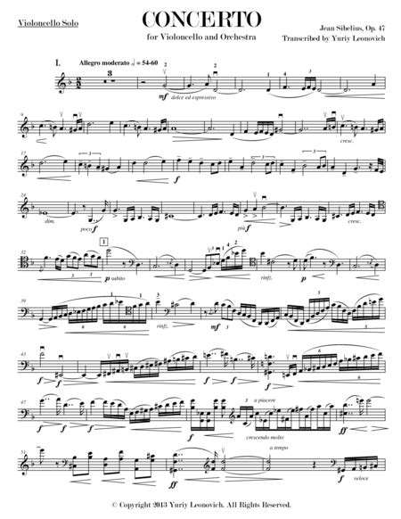 Learning Sibelius Violin Concerto in D minor, Op.47... on the cello : r ...