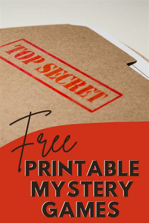 Free Printable Mystery Games For Parties & Entertaining - Fun Party Pop