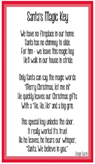 Magic Key for Santa - Free Printable