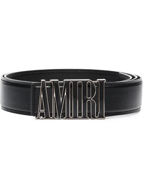 AMIRI logo-buckle Leather Belt - Farfetch