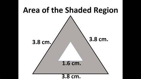 Find the area of the shaded region, equilateral triangle ex - YouTube