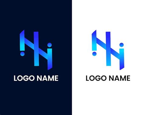 Premium Vector | Letter h and m modern logo design template