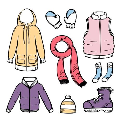 Download Hand Drawn Winter Clothes And Essentials for free in 2020 ...