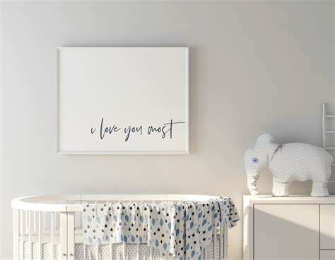 I Love You Most Digital Print Printable Home Decor Wall Hanging Love ...