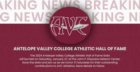 2024 ANTELOPE VALLEY COLLEGE ATHLETICS HALL OF FAME INDUCTEES ANNOUNCED - Antelope Valley College