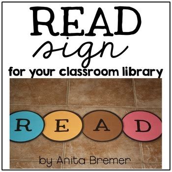 READ Sign | Classroom or Library Sign Letters by Anita Bremer | TPT