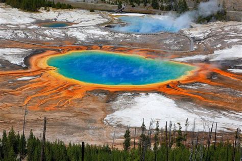 Aerial View of Grand Prismatic Spring, Yellowstone - Martin Lawrence