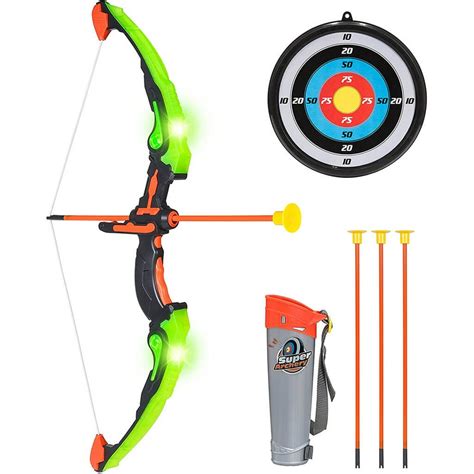 AZToys 881-24A Light Up Bow and Arrow Archery Play Set for Kids | Outdoor Hunting Play with ...