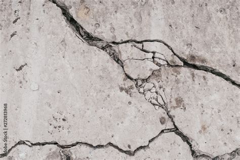 Crack concrete wall. Old dirty cracked wall texture. Gray stone background. Abstract pattern of ...