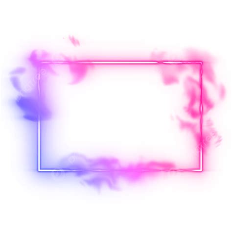 Neon Border Pink Blue Smoke Rectangle Frame, Neon, Neon Border, Border PNG Transparent Clipart ...
