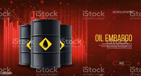 Concept Of Oil Embargo With Falling Chart Stock Illustration - Download Image Now - Banking ...