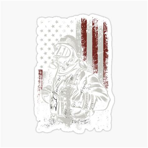 "Fireman American Flag, Firefighter" Sticker by vaGyuzel1990 | Redbubble