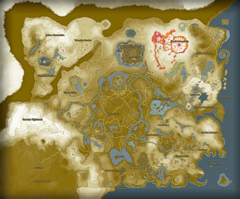 Legend of Zelda: Breath of the Wild Map Diagram | Quizlet