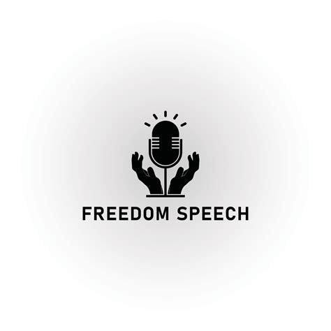 Microphone logo with clenched fist illustrated as free speech logo ...