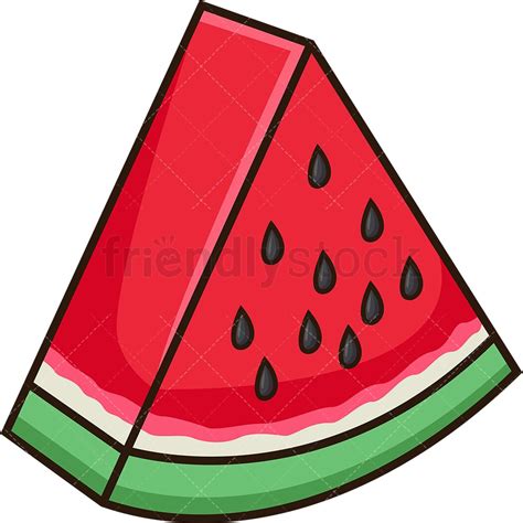 Watermelon Slice Cartoon Vector Clipart - FriendlyStock