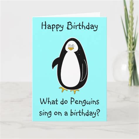 Penguin Birthday Card | Zazzle.com