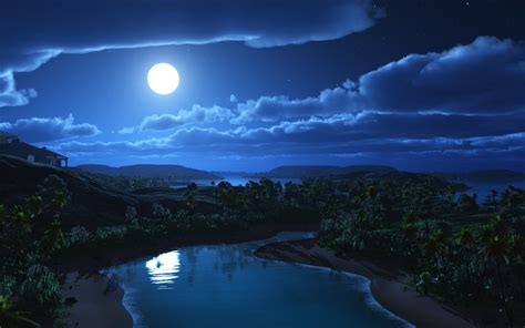 Night Sky Moon Wallpapers Images Photos Pictures Backgrounds