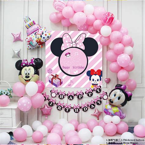 Mickey Mouse/Minnie Mouse/Spaceman theme happy birthday party balloon decoration set | Shopee ...