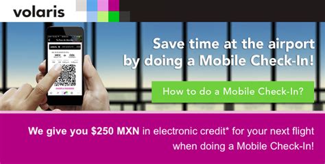 Free $250 MXN ($11 US) Volaris Voucher for Using Mobile Check-In