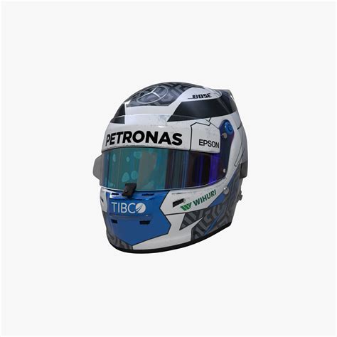 3D model Bottas helmet 2019 VR / AR / low-poly | CGTrader