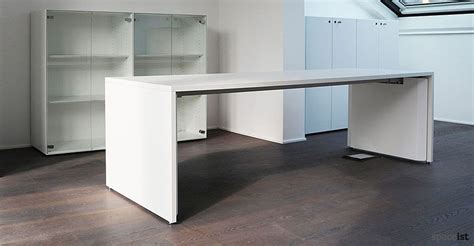 Image result for white office desk | White desk office, U shaped office desk, Long desk