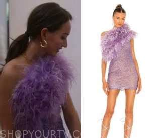 Bling Empire New York City: Season 1 Episode 2 Purple Feather Sequin ...