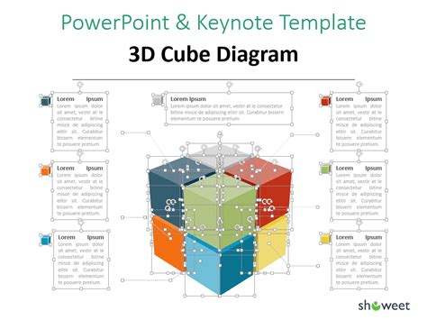 3D Cube Diagram for PowerPoint and Keynote