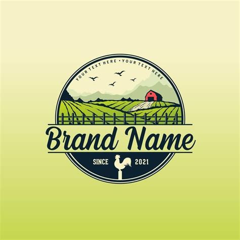 Premium Vector | Farm logo template | Farm logo, Farm logo design, Logo design template