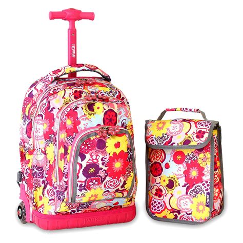 Lollipop Kids Rolling Backpack With Lunch Bag (16 Inch) J WORLD KIDS ...