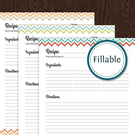 Full Page Recipe Template For Word | Template Business