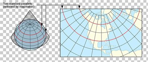 Lambert Conformal Conic Projection Map Projection Cone Mercator Projection Conformal Map PNG ...