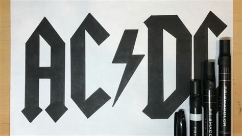 How to Draw the ACDC Logo | Logo Drawing - YouTube