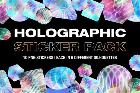 Holographic Stickers | Sticker template, Sticker design, Holographic