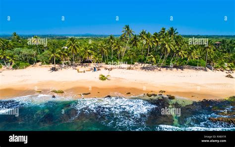 Aerial. Tangalle beach. Sri Lanka Stock Photo - Alamy