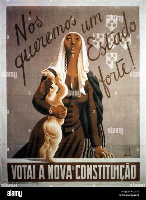 Portuguese propaganda poster - do Estado Novo - 1930-1940 Stock Photo - Alamy