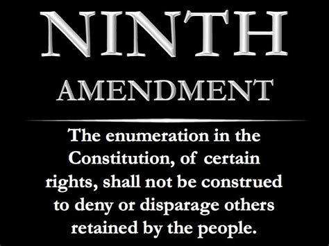 9th amendment (ie, just because a right isn't listed doesn't mean you don't have that right ...