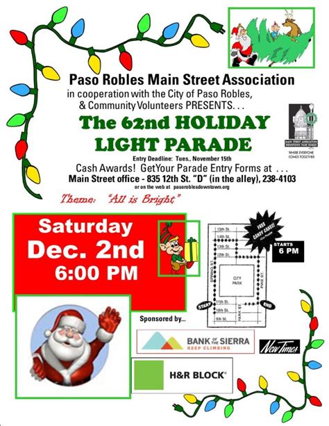 Street Closure Reminder For Holiday Light Parade 11.30.2023 - KPRL ...