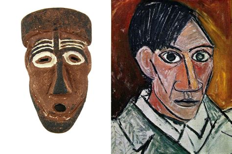 African mask, self-portrait by Picasso, 1907 | African masks, Cubist ...