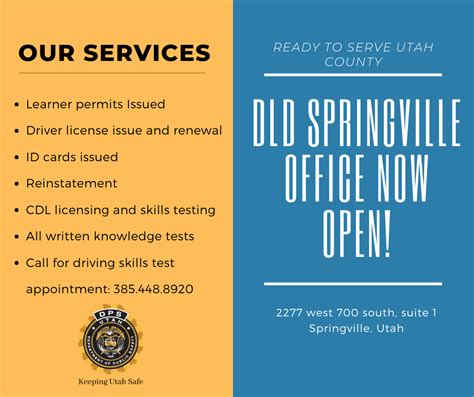 New Utah County Driver License Office | DPS News