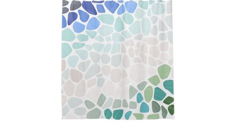 Colorful Sea Glass Shower Curtain | Zazzle