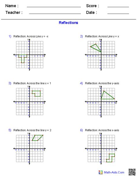 Rotation Worksheets In Geometry