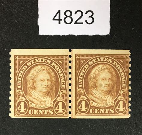 US Stamps # 601 Coil Line Pair Mint OG NH LOT #I 4823 | United States ...