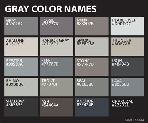 20 Greatest Gray Hex Codes for Cool, Calm, Elegant Designs in 2022 ...