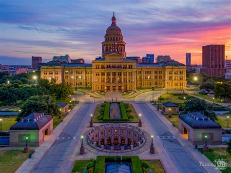 Texas State Capitol Building and Outdoor Rotunda by Christopher Sherman - TurningArt