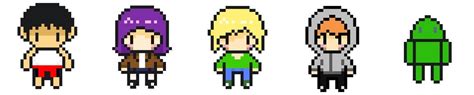 A set of OMORI sprites i made : OMORI