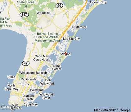 Avalon New Jersey .com Map