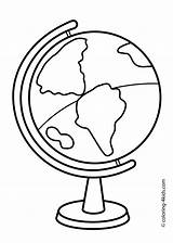 Globe Coloring Sheet sketch template